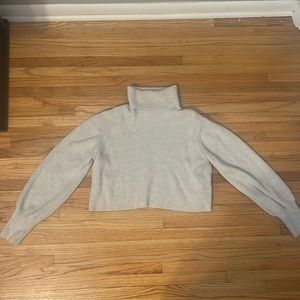 Aritzia cropped 100% merino wool sweater